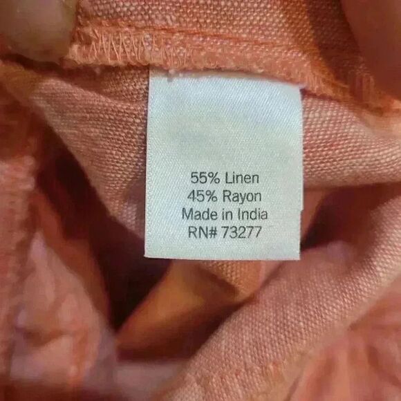 Sonoma Women's Oak Orange Linen Utility Joggers NEW - Picture 4 of 15